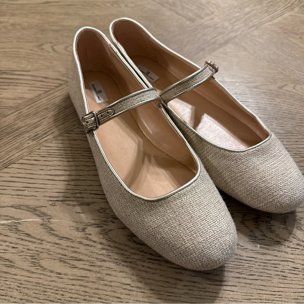 Bandolino Women's Philly Mary Jane Flat, Platino 710, 9.5